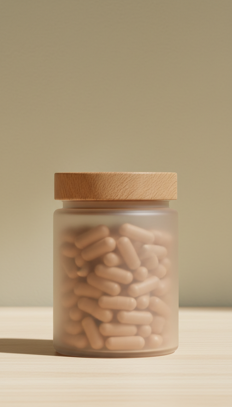 Daily wellness supplement jar
