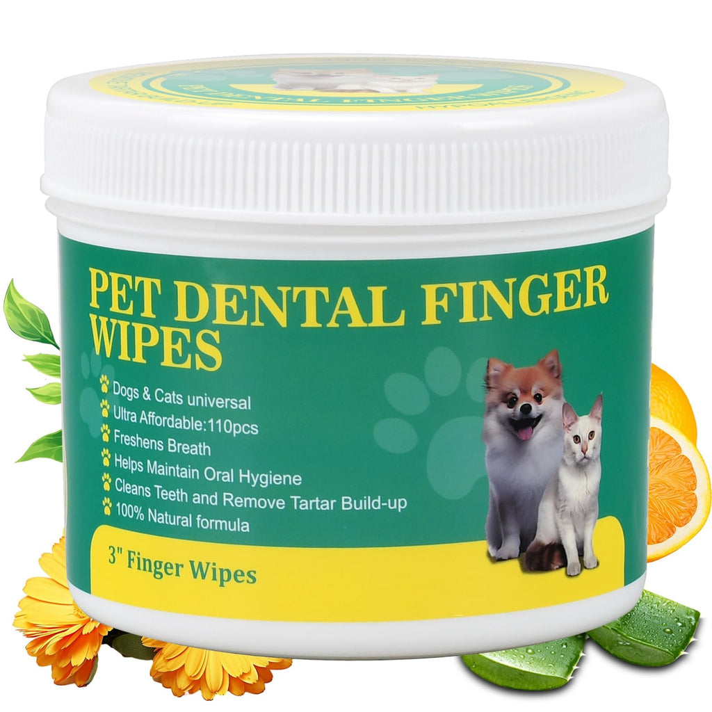 Fresh Breath Dental Wipes for Dogs — 110 Pack