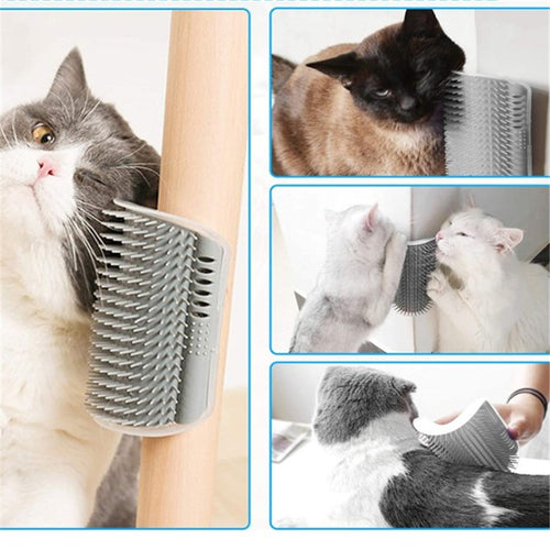 Cat Self-Groomer Corner Brush (Catnip)